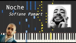 Noche - Sofiane Pamart (Synthesia tutorial | Piano sheet + MIDI )