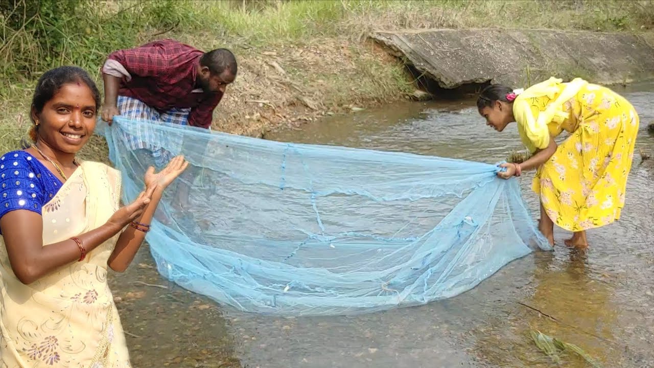 తూములో సన్న చేపలు వేట మస్తుగా జరిగింది#mgvvlogvideos