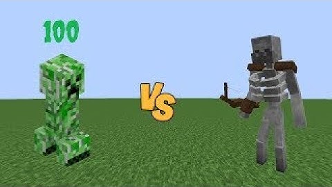 100 Creeper Vs Mutant Skeleton | Minecraft mob battle | Minecraft arena