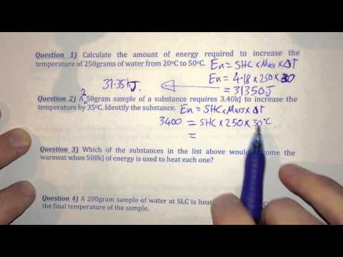 Thumbnail for VCE Chemistry: Unit 2: Specific heat capacity calculations.