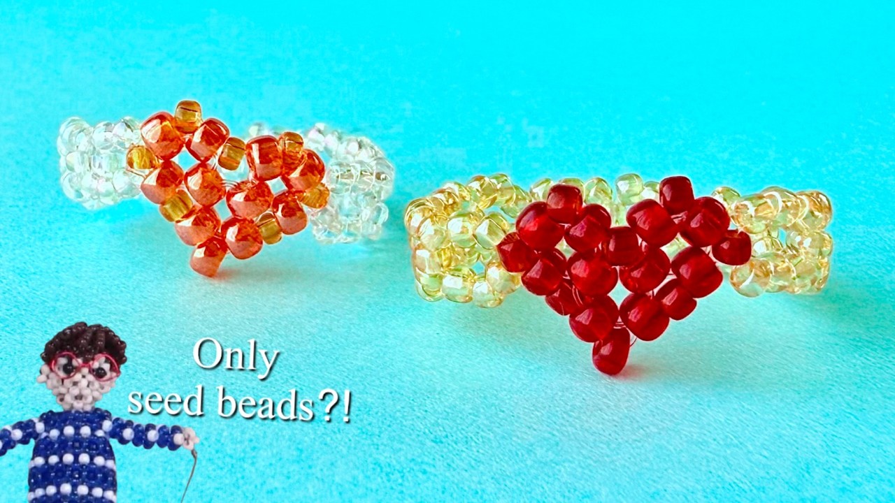 281] [Beginners OK] Make a cute little heart ring using only seed