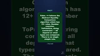 Myth == just converts both sides to strings, then compares | Javascript type conversion #javascript