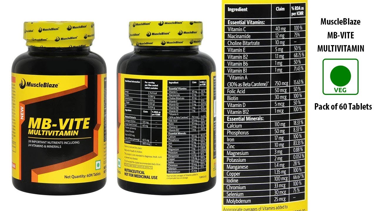 UNboxing of My First MuscleBlaze MBVITE MULTIVITAMINS Vegetarian Tablets YouTube