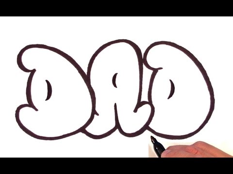 how to draw dad in bubble letters youtube