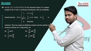 IIT-JAM MS 2022 Q. 25 Solution | METHOD OF ESTIMATION | MLE | Question Discussion | Dips Academy