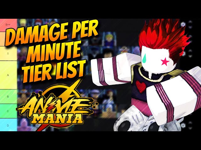 UPDATED Anime Mania Damage Per Minute Tier List! 