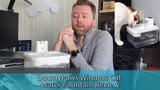 BEST WIRELESS PET FOUNTAIN  DownyPaws Wireless Cat Water Fountain Review