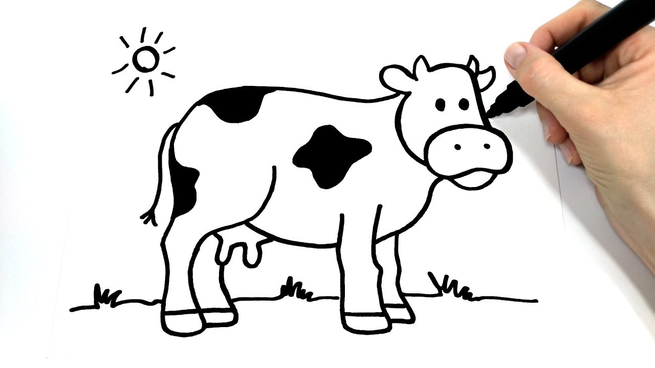 Como dibujar una vaca - YouTube