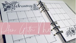 Minimalistic Bujo // February Plan With Me // Monthly SetUp