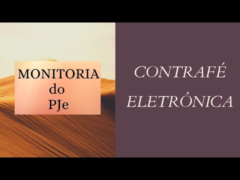 Como acessar a CONTRAFÉ ELETRÔNICA de um processo no site do Tribunal