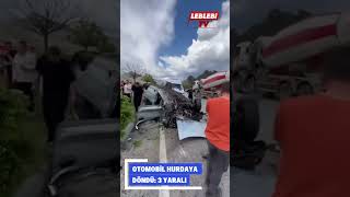 Otomobil Hurdaya Döndü: 3 Yaralı