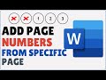 How to Insert Page Number in Word from Specific Page