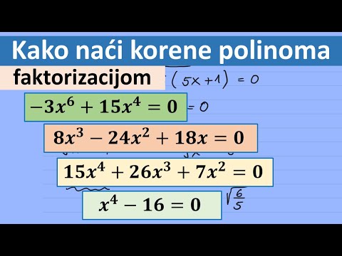 Kako naći korene polinoma faktorizacijom