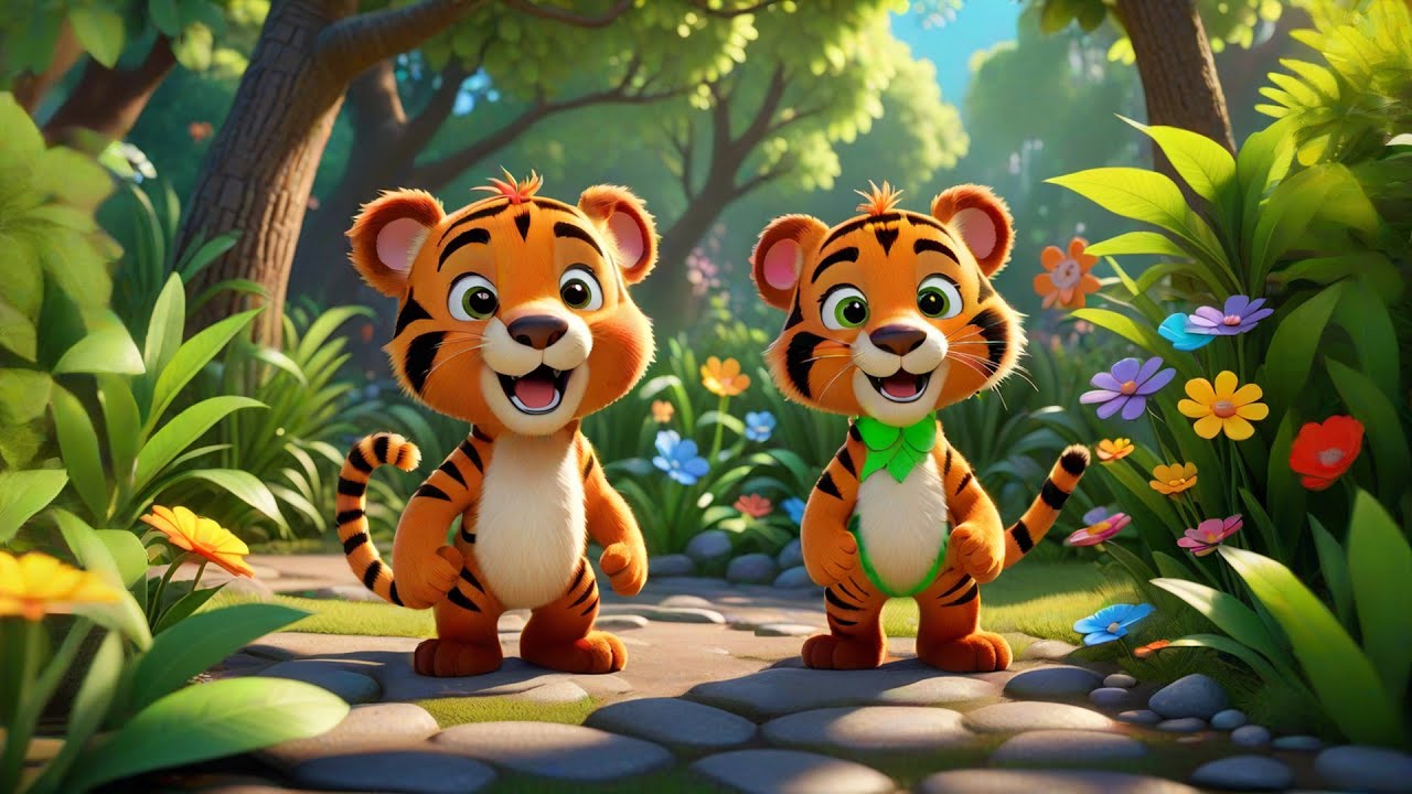 Three Tiny Tigers Count by Twos | Skip Counting Song for Kids | Fun Learning Nursery Rhyme
