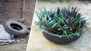 Flower Pot Making from Old Car Tire