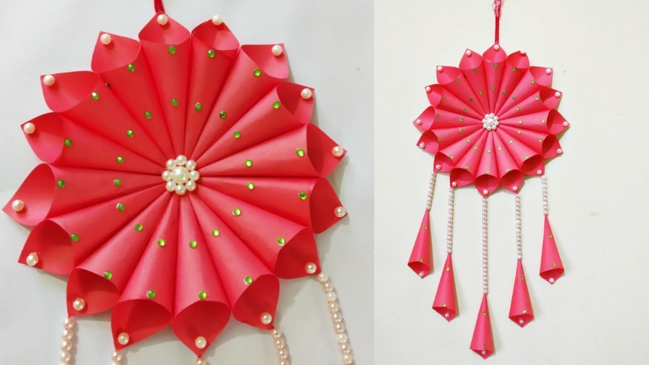 DIY New Design Paper Door Hanging / Easy Paper Wall Hanging Making ...