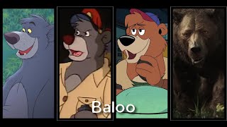 Baloo Evolution in Movies & Cartoons (The Jungle Book)