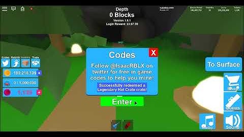 5 CODES [ACCESSORIES] Roblox Mining Simulator