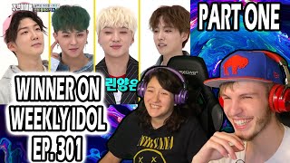 WINNER ON WEEKLY IDOL EP 301 PART ONE (COUPLE REACTION!)