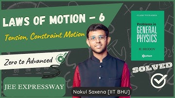 Tension, Constraint Motion + Irodov Solutions | Laws of motion-6|JEE EXPRESSWAY| IITIAN NAKUL SAXENA