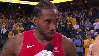 Kawhi Leonard Postgame Interview - Game 4 | Raptors vs Warriors | 2019 NBA Finals