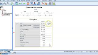 Finding The Confidence Interval For The Mean in IBM SPSS.