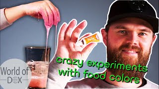 Crazy Experiments with Food Colors - Plus: Easiest slime Recipe | World of Dox