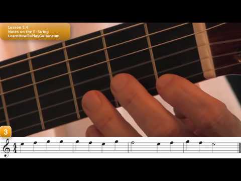 Learning Notes on the High E-String: Lesson 5.4 - YouTube