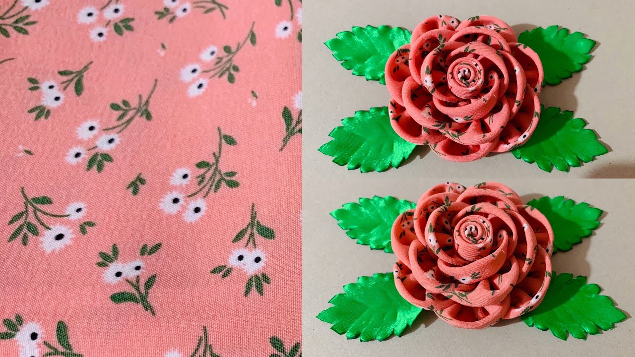 How To Make Fabric Flower DIY Easy Tricks Fabric Flowers Making