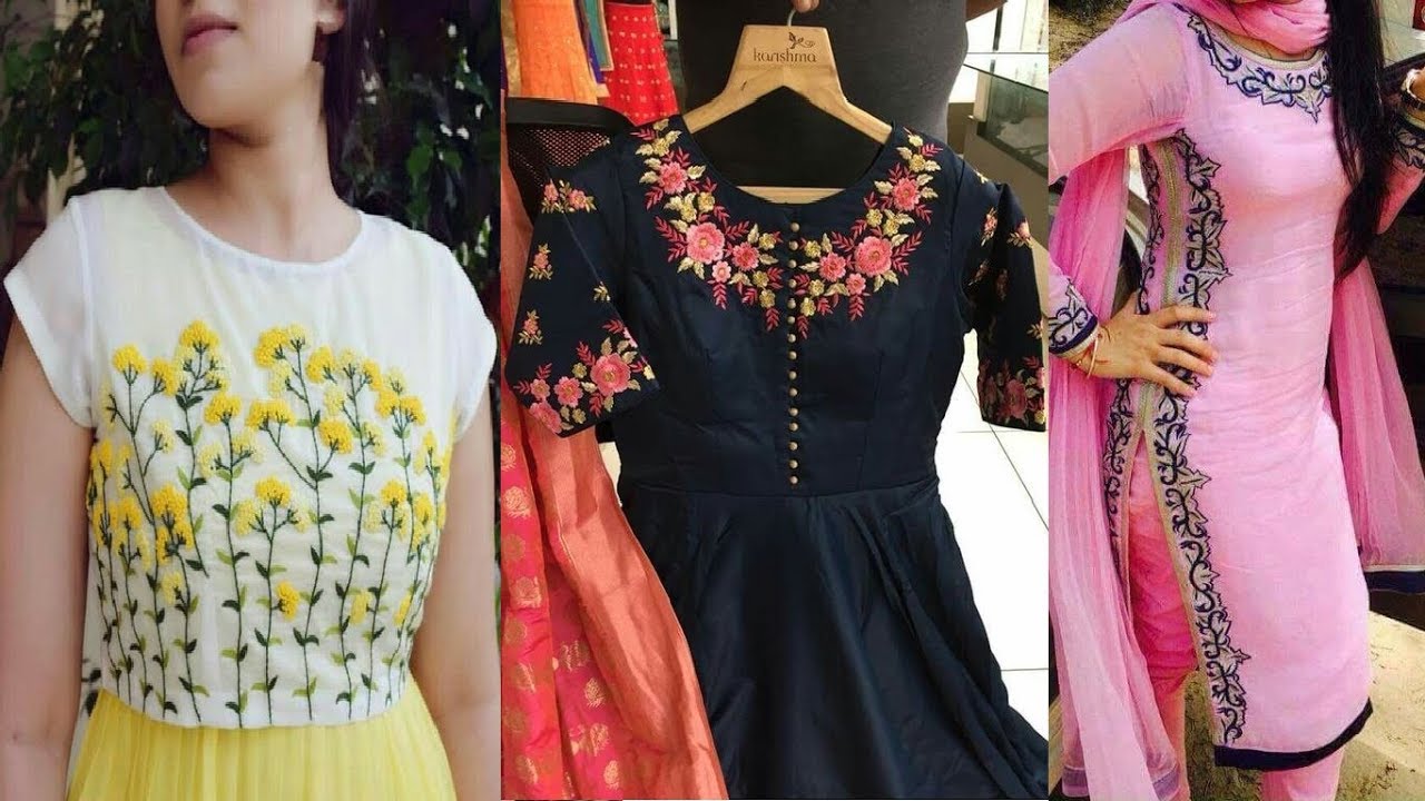 Very stylish embroidery designs on kurtas latest kurta designs with Very stylish embroidery designs on kurtas latest kurta designs with