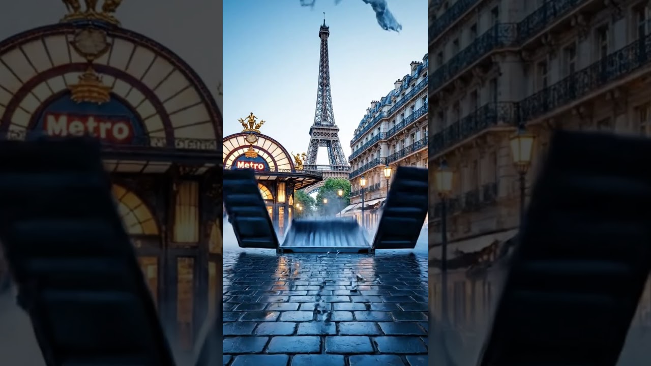 Magical Paris Street Assembles from a Box | Cinematic VFX Animation 