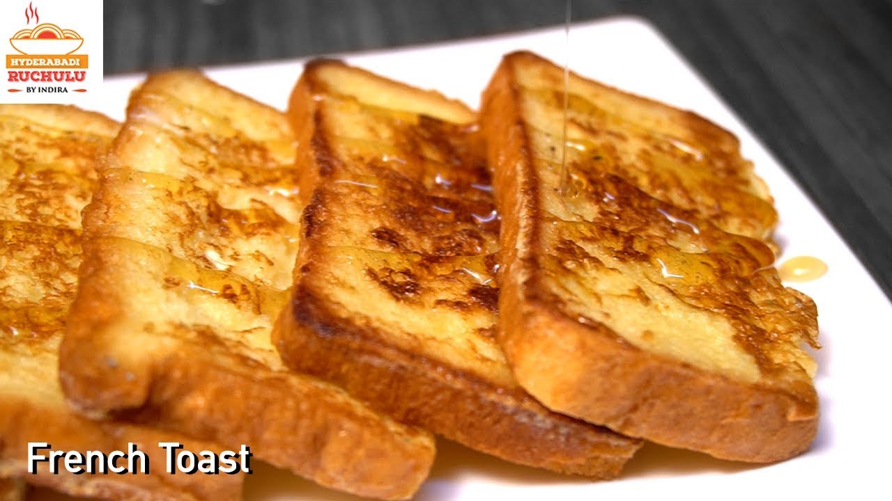 French Toast Recipe | French Toast Indian Style | How to make French Bread Toast Recipe in Telugu | Hyderabadi Ruchulu