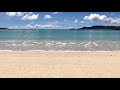 白い砂浜にしゃがんで海を眺めるって最高😊　「碧い海」　沖縄の夏の音＆癒しの風景動画　ビーチ　一応高画質なんだよね画質設定変えて観て