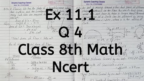 Ex 11.1, Q 4, Chapter 11, Mensuration, Class 8 Math