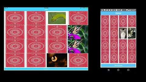 Demo Card Matching Game for iOS and Android