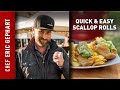 Seared Scallop Roll on Kamado Joe | Chef Eric Recipes