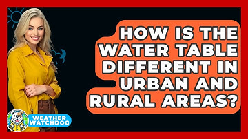 How Is The Water Table Different In Urban And Rural Areas? - Weather Watchdog