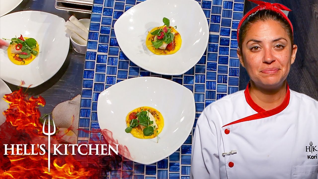 Kori Produces 12 PERFECT Halibut Dishes Hell's Kitchen YouTube