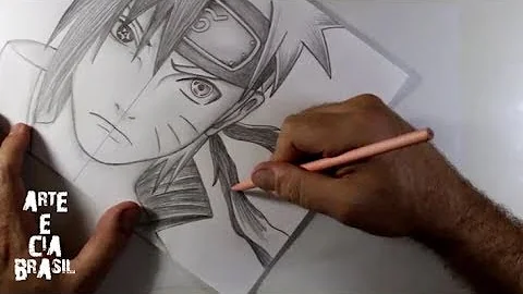 Como desenhar o rosto do Naruto passo a passo?