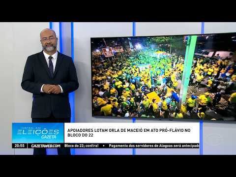 poiadores de Flávio Bolsonaro lotam a orla de Maceió - 22/10/2026