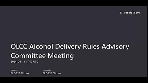 Rules Advisory Committee Meeting: Alcohol Delivery Rules, April 11, 2024