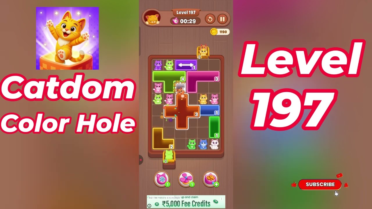 Catdom Color Hole Level 197 Walkthrough 🐱🟣 | Relaxing Color Puzzle Game | Go Answer