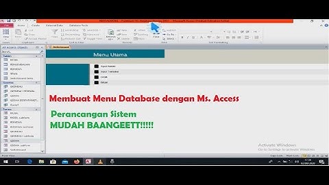 Microsoft Access: Cara Membuat Menu, Mudah Bangett!!!