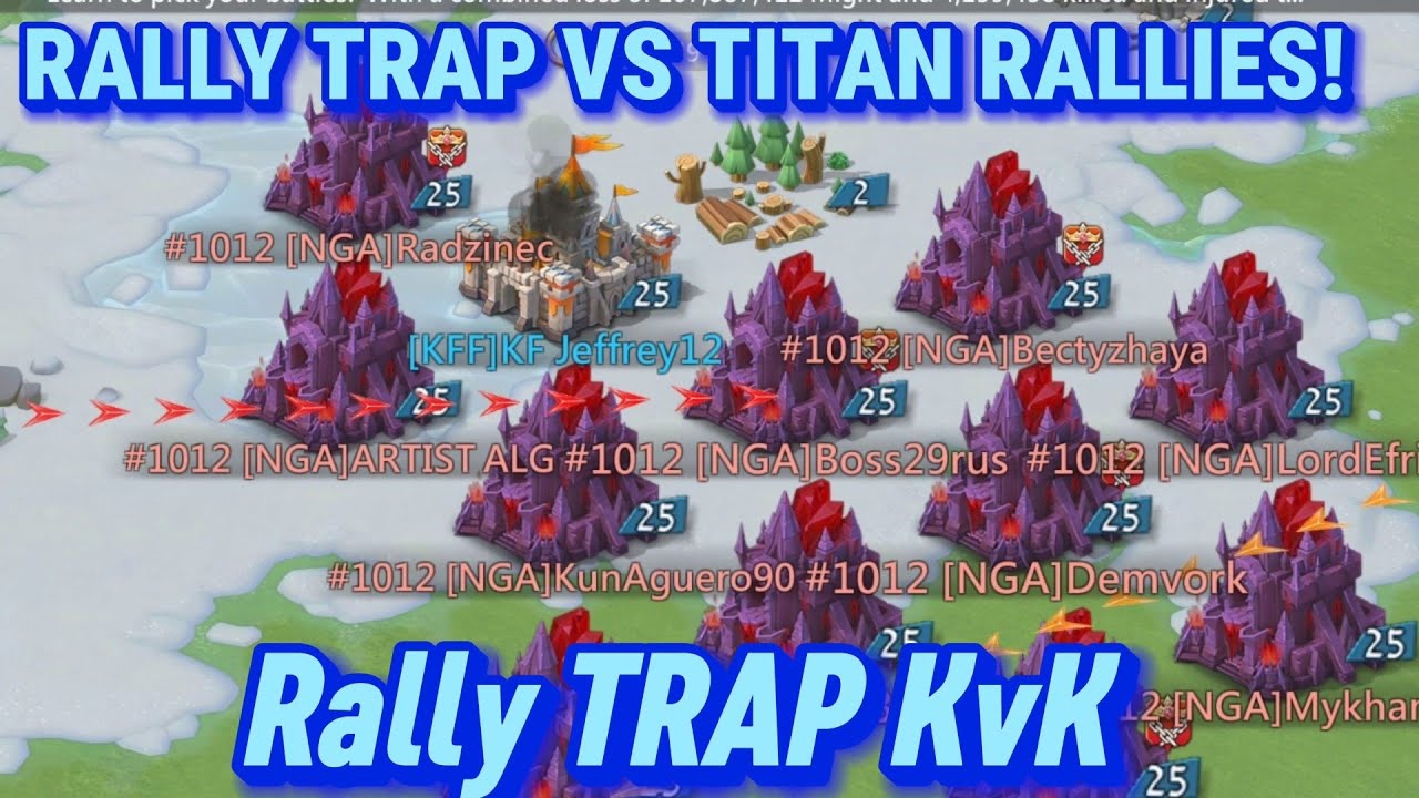 Rally Trap KvK | 4 Way KvK highlights Lords Mobile - YouTube