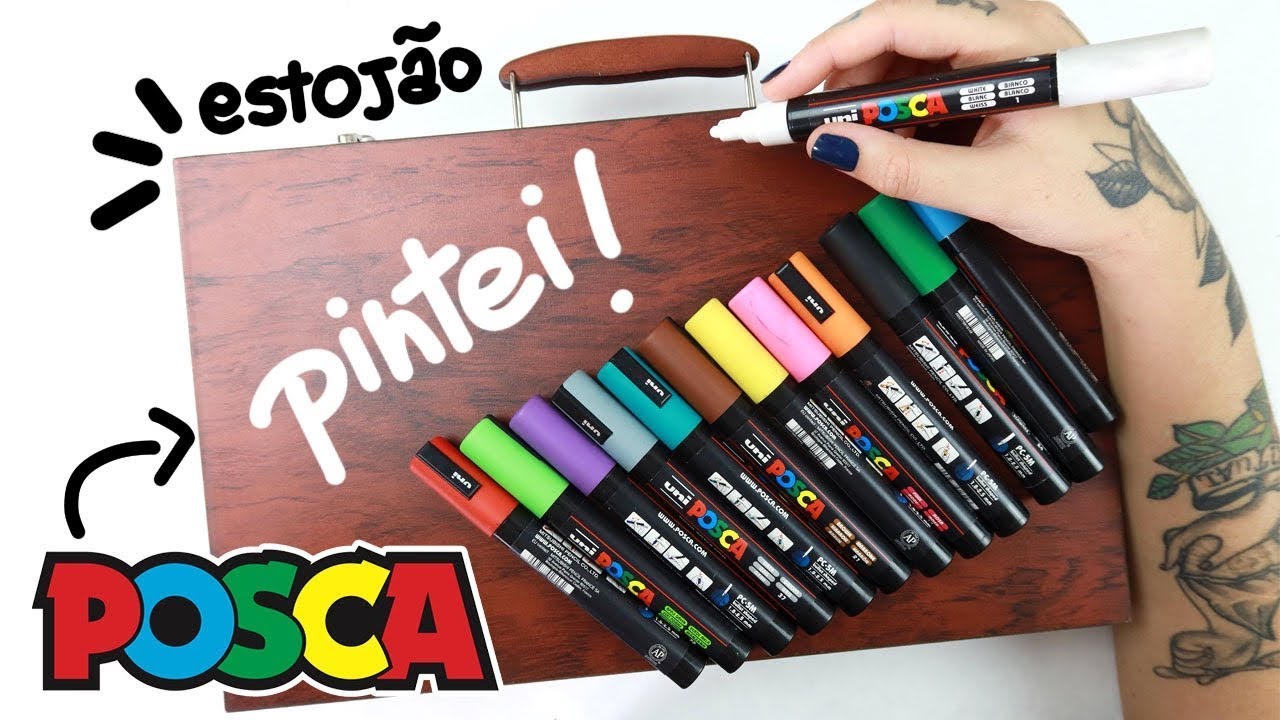 DESENHANDO NO MEU ESTOJÃO DE MADEIRA COM POSCA - SERÁ QUE FICOU BOM? -  YouTube