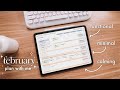 IPAD PLAN WITH ME February 2022 | Digital Planner Setup, Minimal, Functional