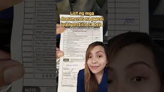 List off documents na pweding ipa Apostille sa DFA #apostille #bisaya