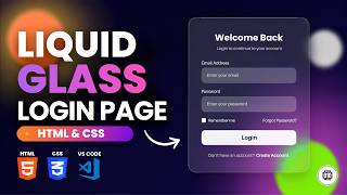 Liquid Glass Login Page with HTML & CSS | Modern UI