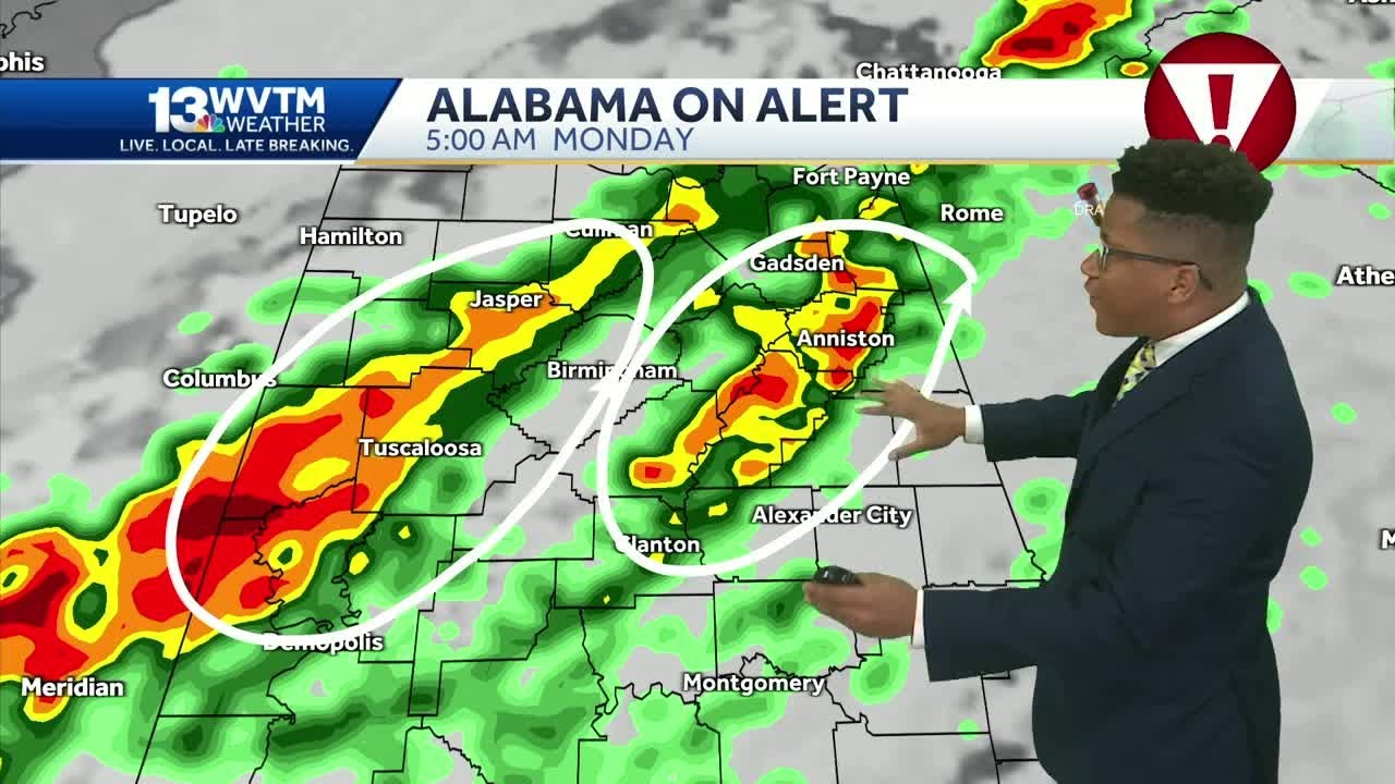 Alabama on alert: Tornadoes, damaging winds, and large hail could ...