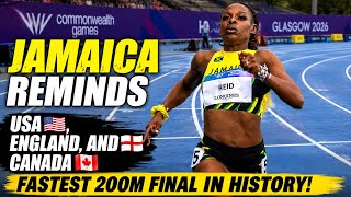GLASGOW COMMONWEALTH 2026: JAMAICAs🇯🇲 SPEED EXPLOSION! FASTEST WOMEN 200M FINAL OF THE GAMES!
